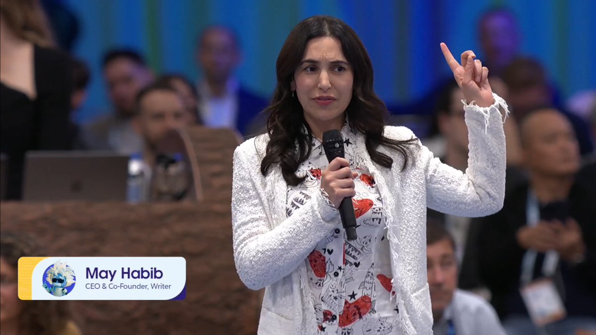 sarbjeetjohal's tweet image. .@SlackHQ keynote gets underway at #DF24 Writer AI (@Get_Writer) CEO talks about their experience with Slack while building an AI company. 

#SlackAI #Templates @furrier #DREAMFORCE2024 @dvellante