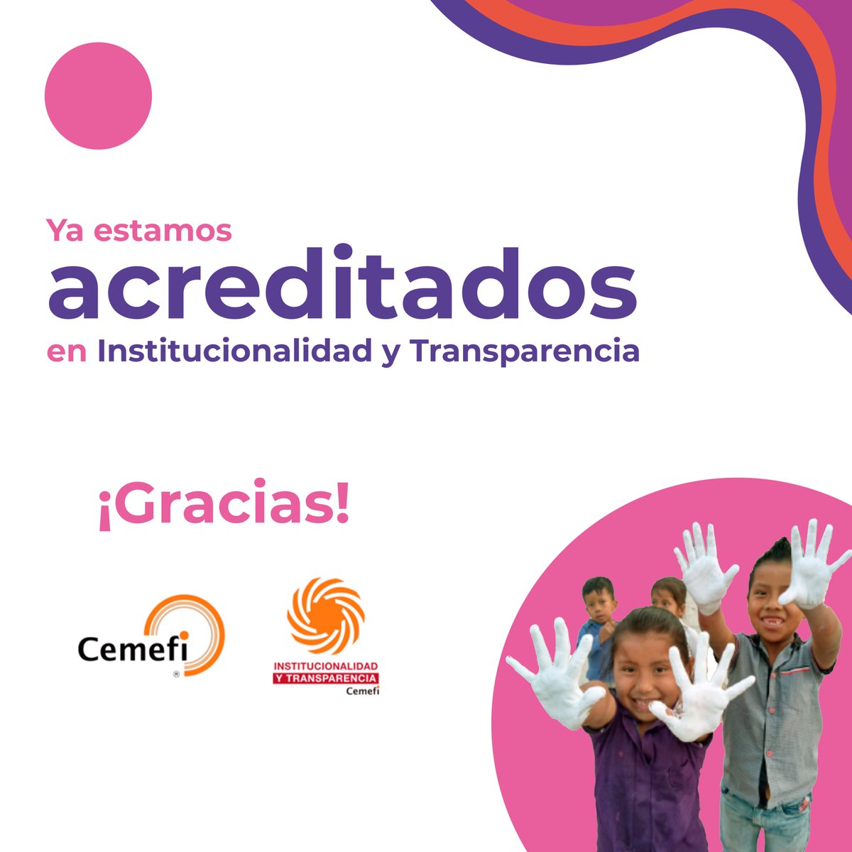 ¡Gracias por tanto!🩷
Esta distinción nos impulsa a continuar trabajando por una sociedad más justa y seguir reduciendo desigualdades.
<a href="/Cemefi/">Centro Mexicano para la Filantropía</a>