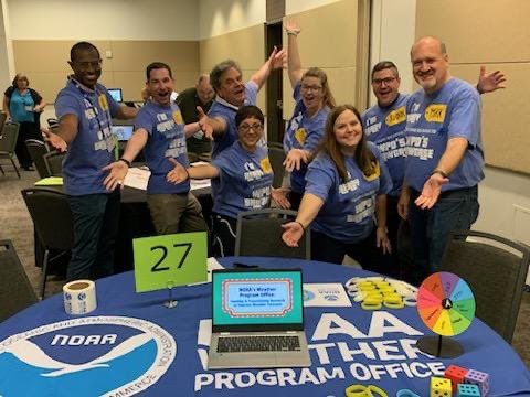 Out and about at the #NWAS24 Showcases? Come on down to Ballroom D (Level 3) and visit <a href="/NOAA_WPO/">NOAA Weather Program Office</a>’s booth! Spin the wheel and learn about the future of weather research! #NOAA