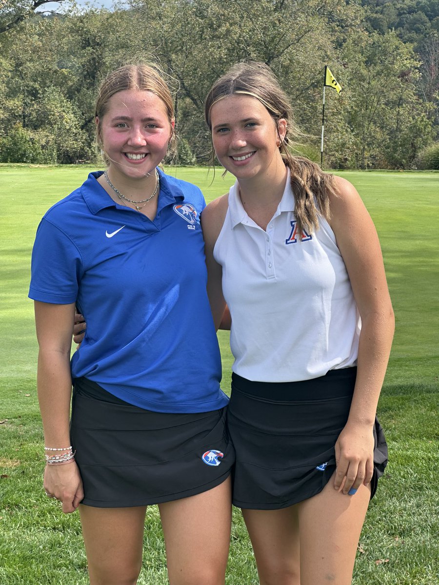 ArmstrongRiverh's tweet photo. Congratulations to Mylee Lorigan and Autumn Tutak for qualifying for the WPIAL individual championships today at Murrysville Golf Club! #RiverHawksPride https://t.co/rfh20OQo14