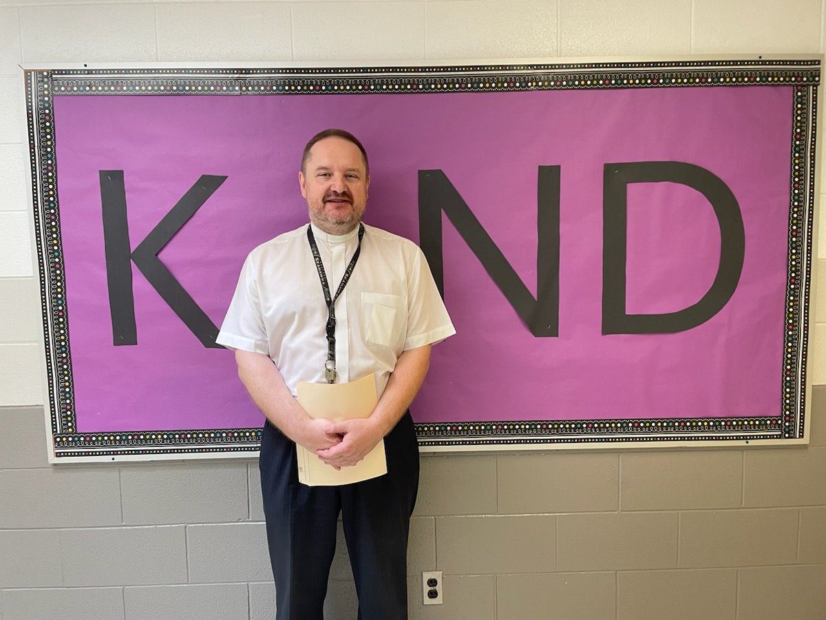 Father Irek is kind:) thank you for visiting our Grades 2, 7 and 8s.
