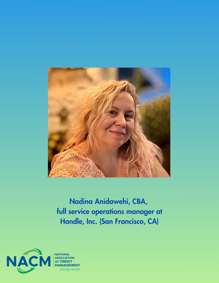 🌟Today, we're back with another member spotlight to celebrate <a href="/NACMConnect/">NACM Connect</a>'s Nadina Anidawehi, CBA, CCCS from Handle.com who just recently earned her CBA!

📖Read about her journey in today's blog!
bcm.nacm.org/member-spotlig…