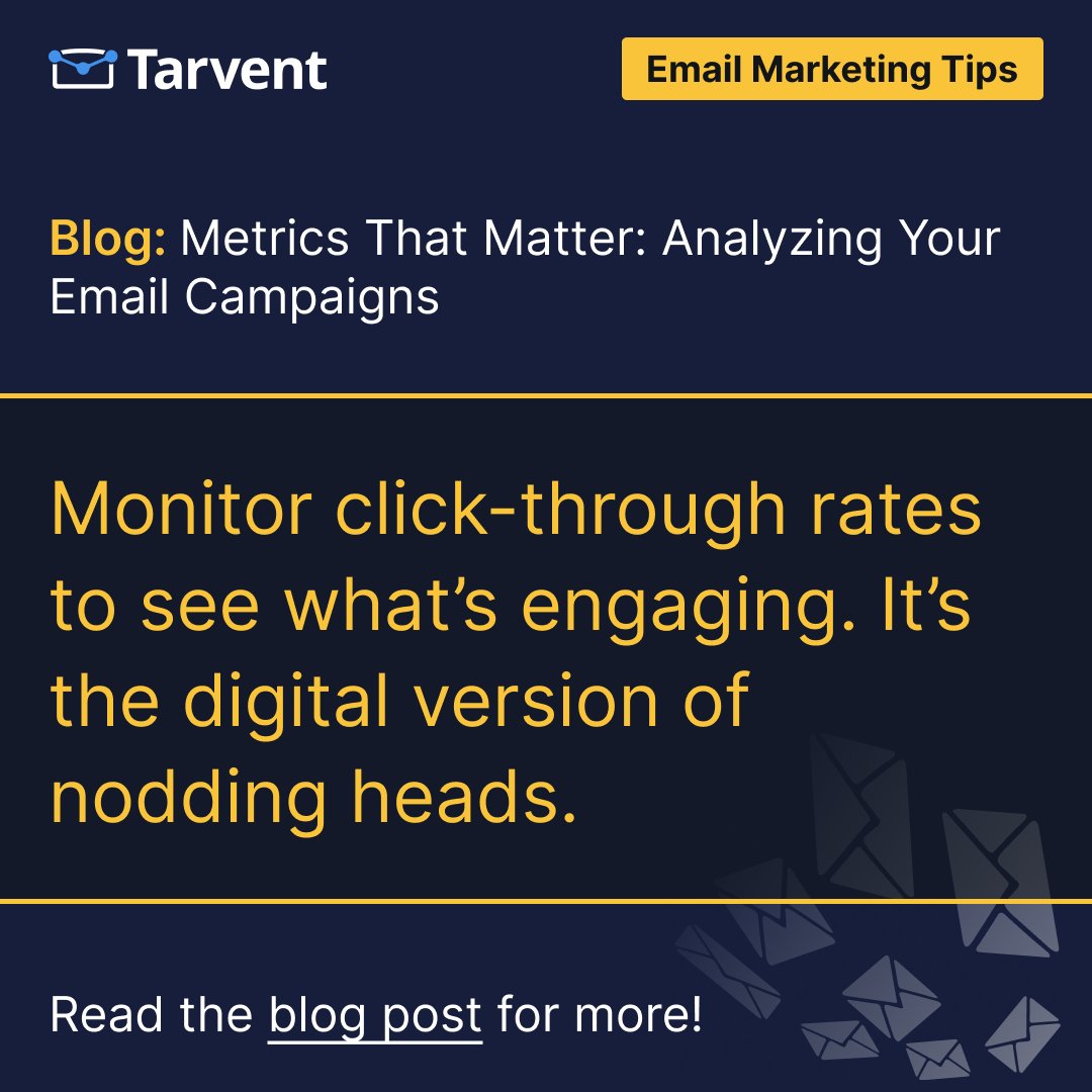 TarventInc's tweet image. Blog Recap! Don&apos;t miss out—explore our latest blog (link below) and discover this blog&apos;s top tips. Check it out now!

#EmailMarketing #KPIs #CampaignAnalysis

u.trvt.io/1039N2wZN
