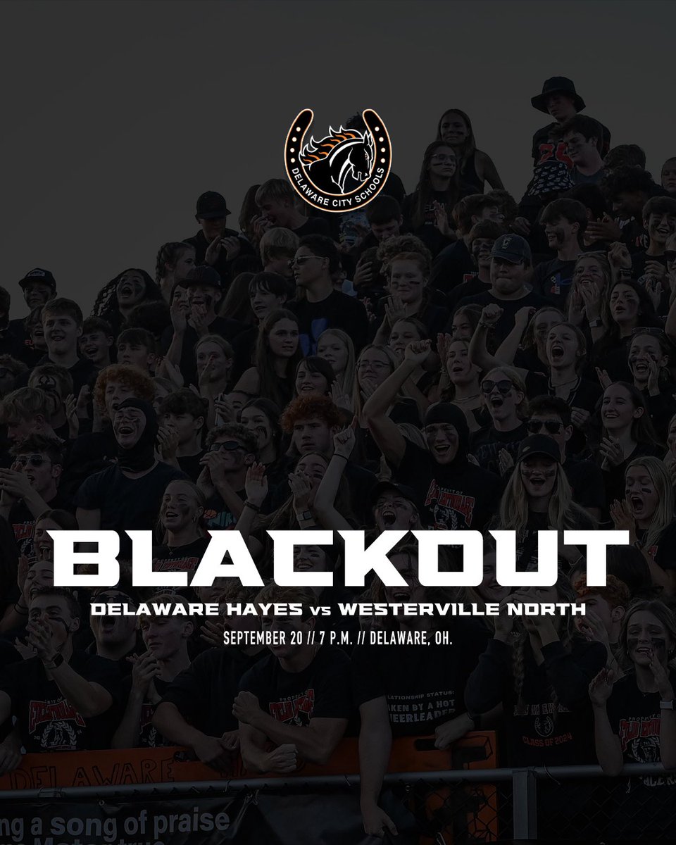 Blackout game for <a href="/HayesFootball19/">Delaware Hayes Football</a> on Friday!!