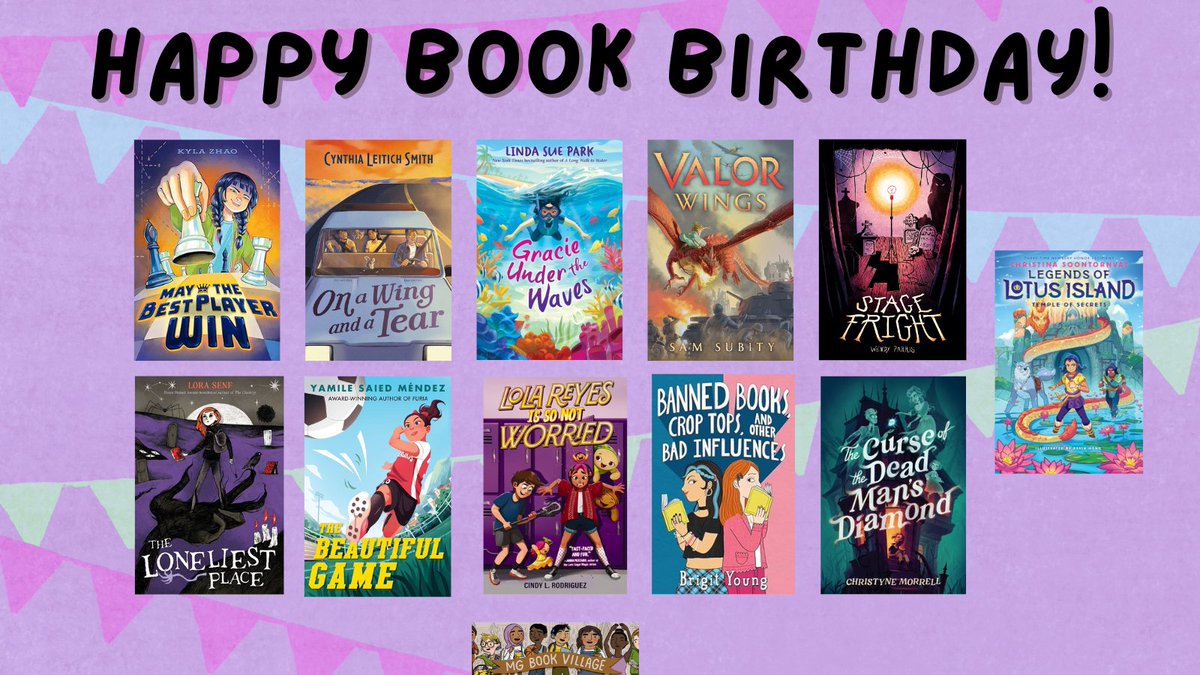 MG Book Village (@mgbookvillage) on Twitter photo Celebrating today's new #Mglit books!
May the Best Player Win by <a href="/kylazhao_/">Kyla is reading VALLEY VÉRlFlED ✨</a>
On a Wing and a Tear by @CynLeitichSmith
Gracie Under the Waves by @LindaSuePark
Valor Wings by <a href="/sjsubity/">Sam Subity</a>
Stage Fright by @wlparri
The Loneliest Place by <a href="/Lora013/">Lora Senf</a> Celebrating today's new #Mglit books!
May the Best Player Win by <a href="/kylazhao_/">Kyla is reading VALLEY VÉRlFlED ✨</a>
On a Wing and a Tear by @CynLeitichSmith
Gracie Under the Waves by @LindaSuePark
Valor Wings by <a href="/sjsubity/">Sam Subity</a>
Stage Fright by @wlparri
The Loneliest Place by <a href="/Lora013/">Lora Senf</a>