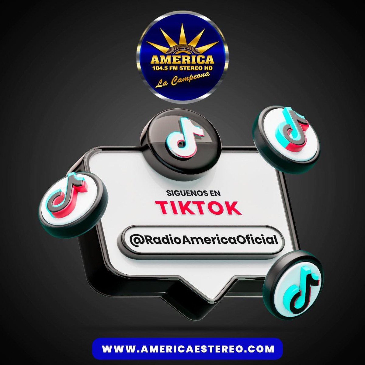 🎉 ¡Descubre una nueva forma de conectar con Radio América! 
📱💬 Síguenos en: 👇🏻
🔗TikTok @RadioAmericaOficial para acceder a contenido exclusivo, fotos detrás de cámaras y mucho más. 📸
<a href="/GaloWEnriquez1/">Galo W. Enriquez E.Mag.</a> 
#RadioAmérica #Síguenos #ContenidoExclusivo #Música #TikTok #Web