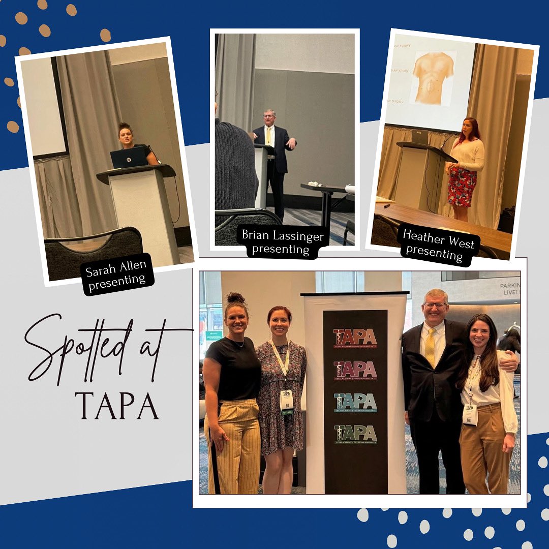 BCM Surgery Advanced Practice Providers (@bcmsurgapp) on Twitter photo <a href="/TAPATx/">Texas Academy of Physicians Assistants</a> 50th Annual Meeting and CME conference recap - Dept of Surg APPs gave incredible presentations! Live presentations by Sarah, Brian, and Heather + On-demand content prerecorded by <a href="/HollyClaytonPAC/">Holly Clayton</a> 👏🏻 <a href="/TAPATx/">Texas Academy of Physicians Assistants</a> 50th Annual Meeting and CME conference recap - Dept of Surg APPs gave incredible presentations! Live presentations by Sarah, Brian, and Heather + On-demand content prerecorded by <a href="/HollyClaytonPAC/">Holly Clayton</a> 👏🏻