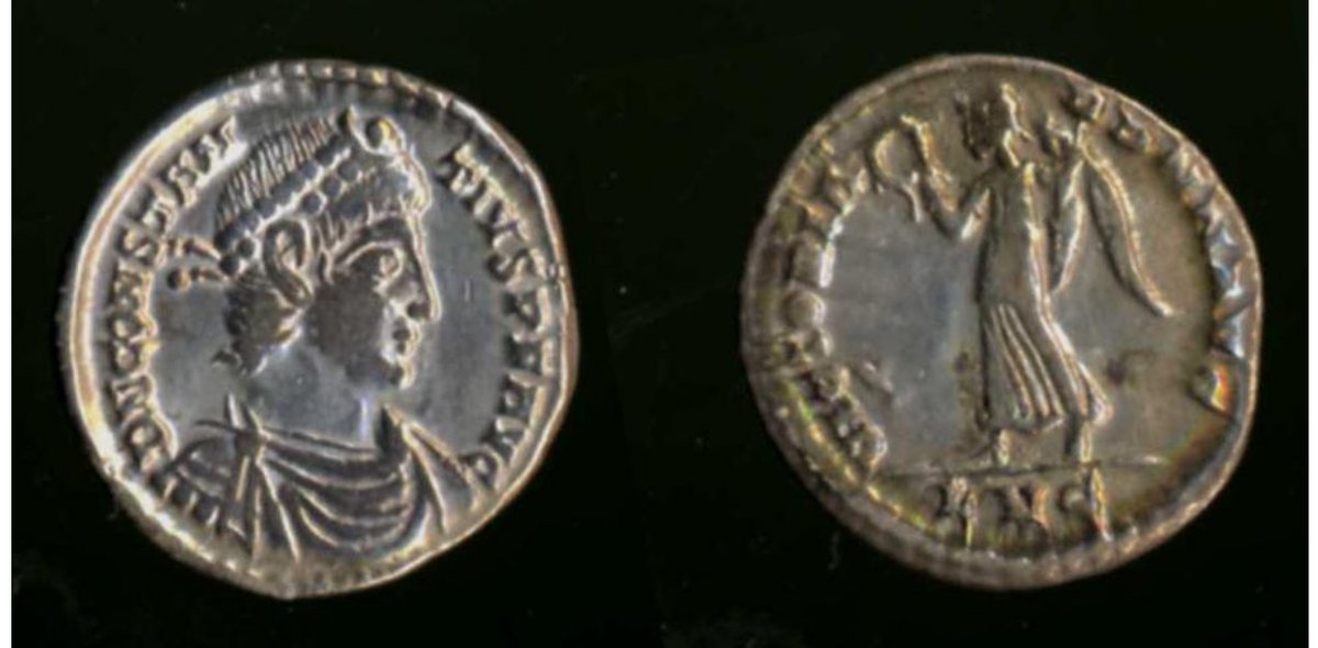 Daniel Kirkpatrick (@nipilgrim) on Twitter photo Silver coin (siliqua) showing bust of Constantis II. Minted in Lyon 360-361AD. Discovered in Coleraine, Northern Ireland #FindsFriday Image/Description credit <a href="/britishmuseum/">British Museum</a> Silver coin (siliqua) showing bust of Constantis II. Minted in Lyon 360-361AD. Discovered in Coleraine, Northern Ireland #FindsFriday Image/Description credit <a href="/britishmuseum/">British Museum</a>