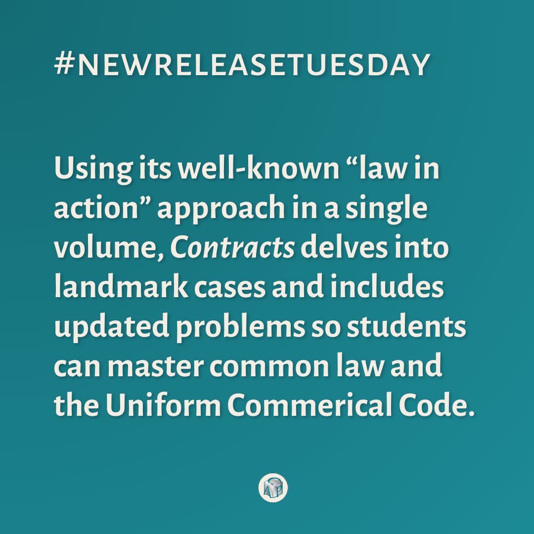 Carolina Academic Press 📖 Book Publisher (@capbooks) on Twitter photo 📜 “Contracts: Law in Action” Fifth Edition from Stewart McCaulay, William Whitford (<a href="/WisconsinLaw/">University of Wisconsin Law School</a>), <a href="/Jonathan_Lipson/">LipsonLaw</a>, <a href="/ProfWEpstein/">Wendy Netter Epstein</a> (<a href="/DePaulLaw/">DePaul Law</a>) & <a href="/RRebouche/">Rachel Rebouche</a> (<a href="/TempleLaw/">Temple Law School</a>)
cap-press.com/books/isbn/978… 📜 “Contracts: Law in Action” Fifth Edition from Stewart McCaulay, William Whitford (<a href="/WisconsinLaw/">University of Wisconsin Law School</a>), <a href="/Jonathan_Lipson/">LipsonLaw</a>, <a href="/ProfWEpstein/">Wendy Netter Epstein</a> (<a href="/DePaulLaw/">DePaul Law</a>) & <a href="/RRebouche/">Rachel Rebouche</a> (<a href="/TempleLaw/">Temple Law School</a>)
cap-press.com/books/isbn/978…