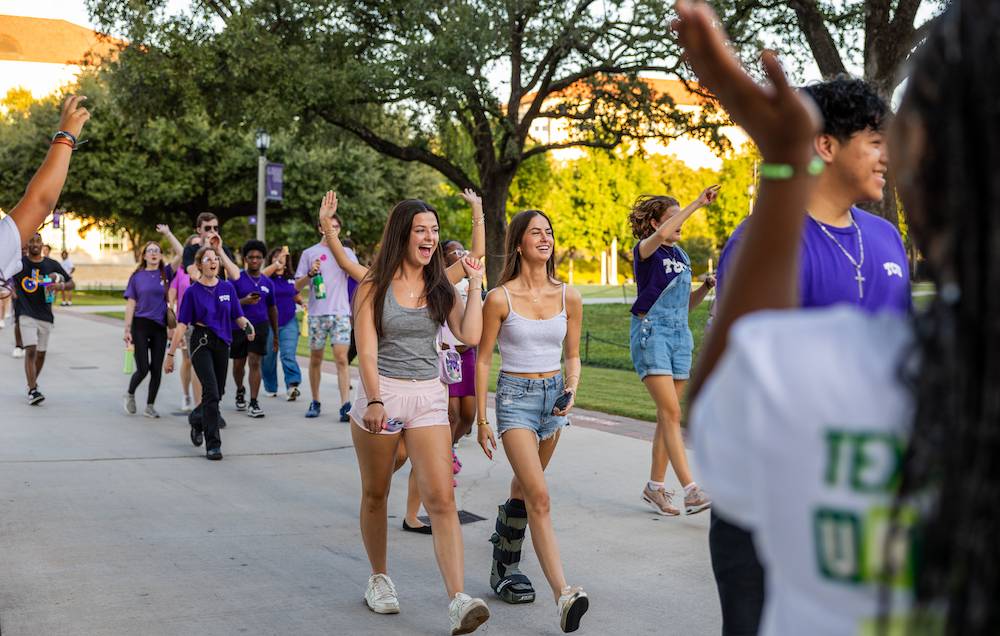 TCU is one of the happiest campuses for a reason!✨ 12,938 Horned Frogs call TCU home, and more than 92% of our students return year after year!💜🐸 #LeadOnTCU

Read more: bit.ly/3zmmXby