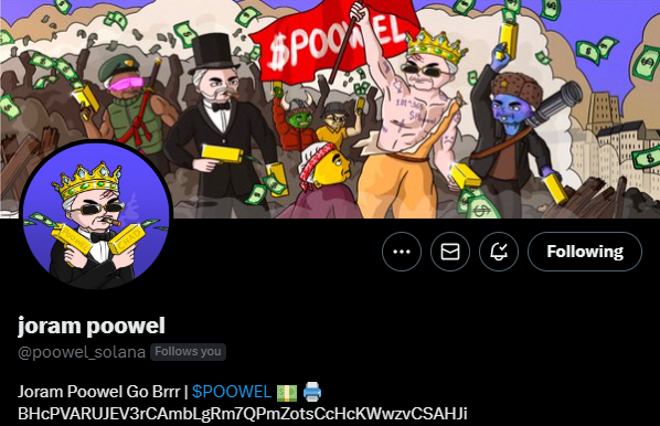 Dombo (@dombmoney) on Twitter photo How sexy is this new update? $Poowel chads new X page looking so good.
Shout out <a href="/Cryptollati/">Pablo the Great π</a> for cooking up the rebrand bangers.
<a href="/poowel_solana/">joram poowel</a> How sexy is this new update? $Poowel chads new X page looking so good.
Shout out <a href="/Cryptollati/">Pablo the Great π</a> for cooking up the rebrand bangers.
<a href="/poowel_solana/">joram poowel</a>