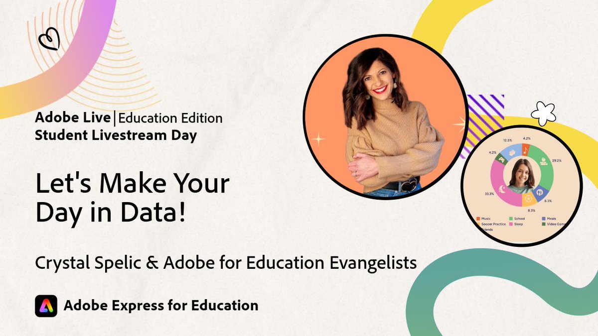 ૮ℓαµ∂เσ ƶαѵαℓα ʝ૨. (@claudiozavalajr) on Twitter photo 📣 Adobe Live Student Livestream 📣
Join the @AdobeforEdu team & special guest <a href="/crystal_spelic/">Crystal Spelic</a> for "Let's Make Your Day in Data!" using
<a href="/AdobeExpress/">Adobe Express</a>
For details & to register click ➡️ adobe.ly/adobeliveedu
Invite a friend & see you there ✌🏾
#AdobeEduCreative #AdobeforEdu 📣 Adobe Live Student Livestream 📣
Join the @AdobeforEdu team & special guest <a href="/crystal_spelic/">Crystal Spelic</a> for "Let's Make Your Day in Data!" using
<a href="/AdobeExpress/">Adobe Express</a>
For details & to register click ➡️ adobe.ly/adobeliveedu
Invite a friend & see you there ✌🏾
#AdobeEduCreative #AdobeforEdu