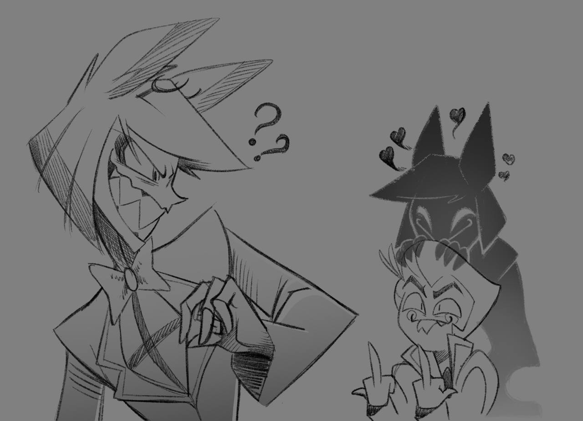 i_inuxi's tweet photo. Sorry, Al. But it looks like this Shadow belongs to Lucifer now.
#HazbinHotel #HazbinHotelFanart #HazbinHotelLucifer #LuciferMorningstar #HazbinHotelAlastor #sketch #radioapple https://t.co/zKvq4AATYV