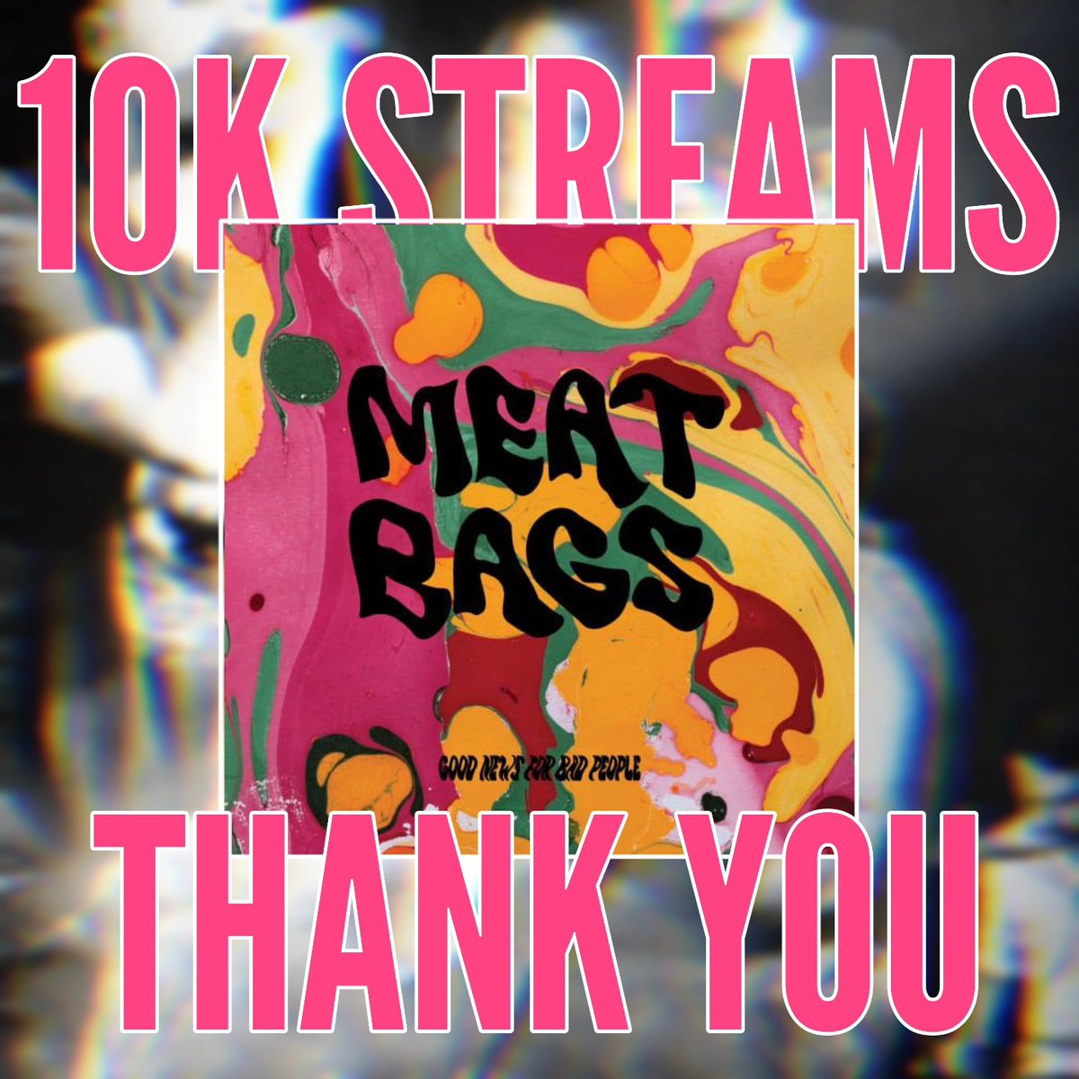 MeatBagsOfficia's tweet photo. Thank you so much to everyone that has streamed our debut single and debut EP. The response to this is something we can't really even put to words. These are the first 3 tracks we have written as a band and to see this sort of reaction from you all is absolutely beautiful. 
- https://t.co/sAz14tJdgO