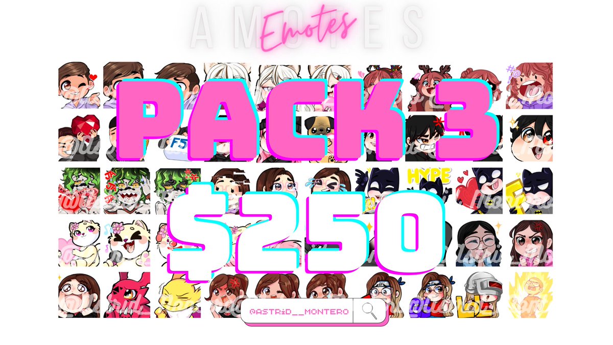 🌌Del 17 al 21 de septiembre oferta de emote🌌

Estos dias abrire esta promoción de 3 emotes por $250 

El costo de emotes fuera de la promoción son de $350, aprovechen esta promoción ❤️