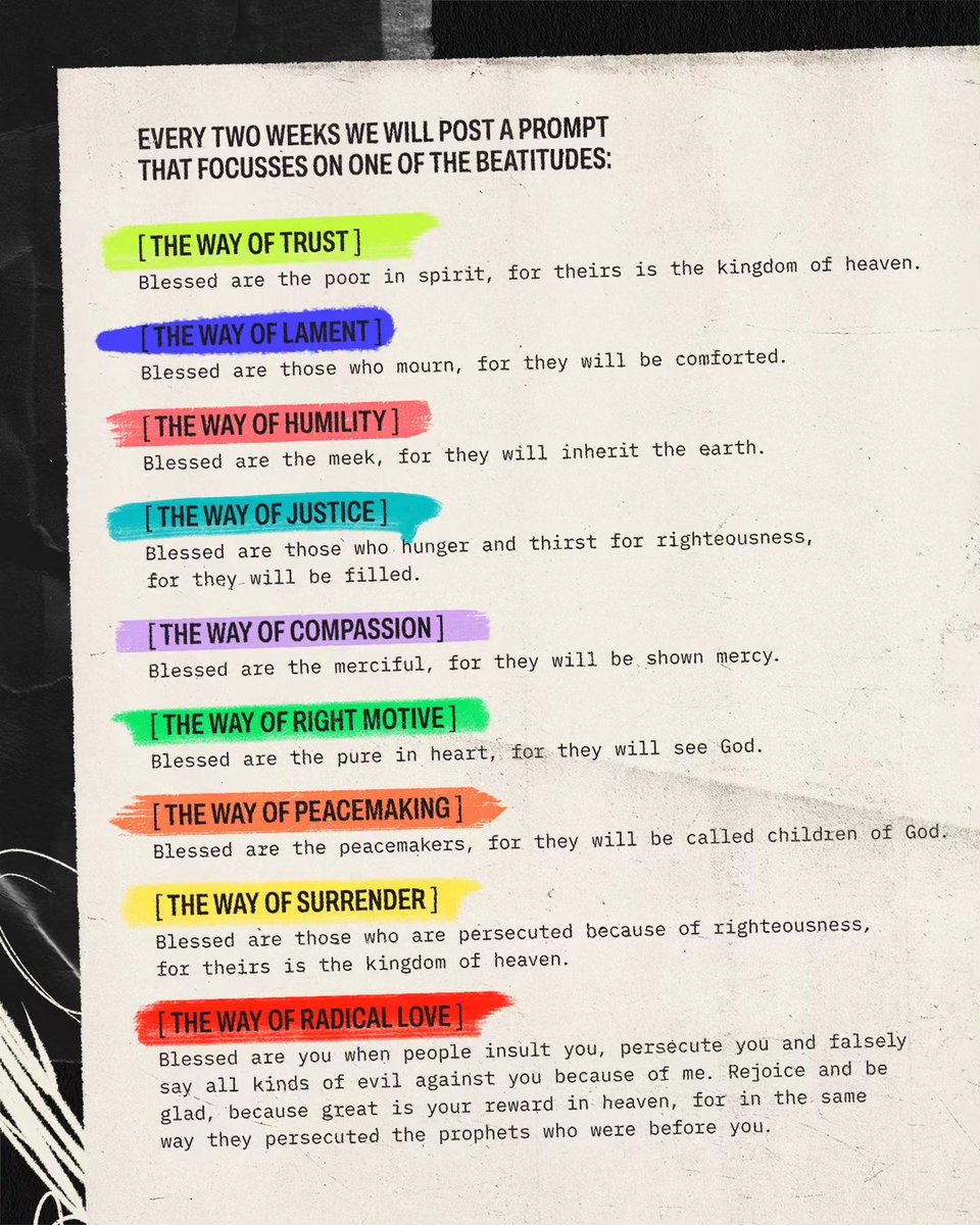 LifewordsUK's tweet image. Our friends at @versefirst are turning the designing #OverToYou!

Every two weeks they'll be sharing prompts, inspired by the words of Jesus in the Beatitudes, for you to do your creative thing with.

Post whatever you create and tag @versefirst for a chance to be featured.