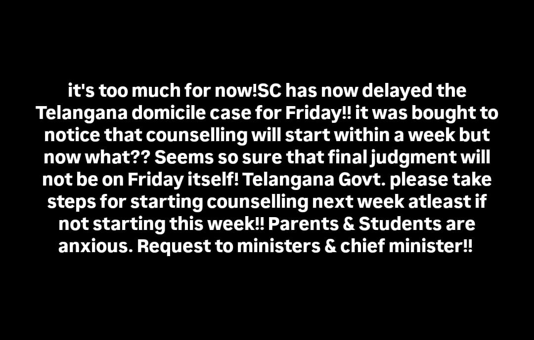 lavsuni's tweet photo. Telangana MBBS/BDS counselling 2024 @TelanganaHealth  @Bhatti_mallu @KTRBRS @revanth_anumula @V6News @TV9Telugu @TelanganaCS @TOIHyderabad @sakshinews #start TGNEET counselling https://t.co/FhRpBdzu5D