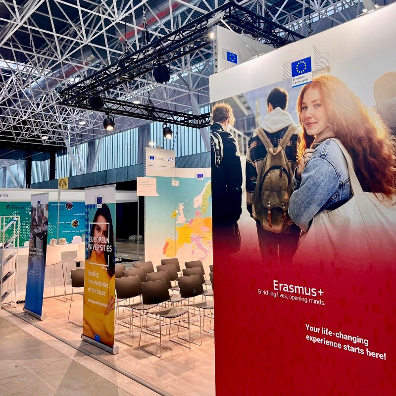 EUErasmusPlus's tweet photo. The day has arrived, and we are ready to put hands to work! 🫡
The #EAIE2024 just started, over the next few days we will be discussing with the #HigherEducation community.
Tomorrow, If you’re around, stop by #Booth45. 💙
https://t.co/hwYKpkLhTK https://t.co/1XXV9FzlLF
