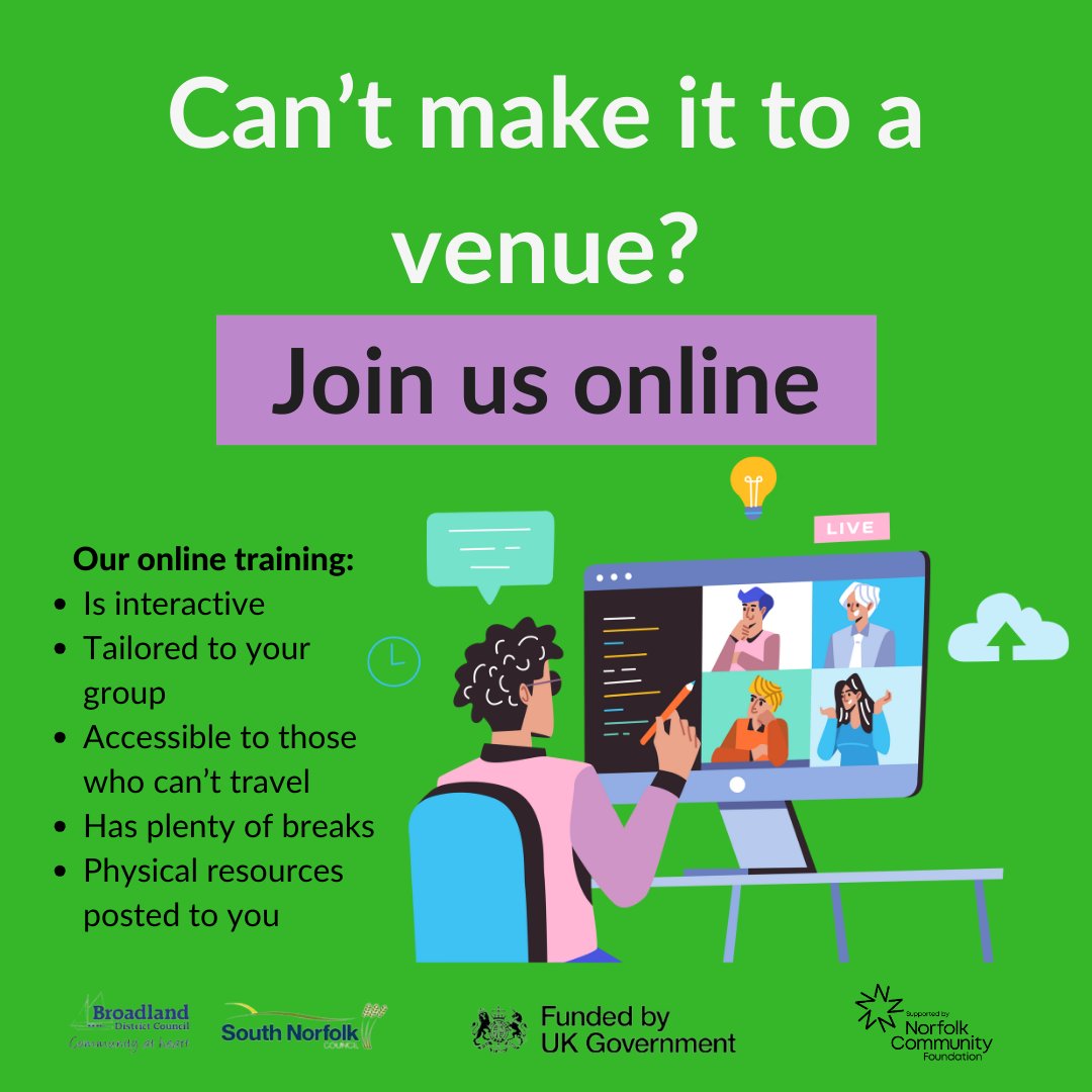 🌟 It's the 2nd week of our Peer Support Worker training in Broadland! 🌟 

We're excited to offer an online training option starting on 14th October. 🎉
Link in our bio to access the training brochure. 📲

#PeerSupport #Training #ELearning #MentalHealth #OnlineLearning