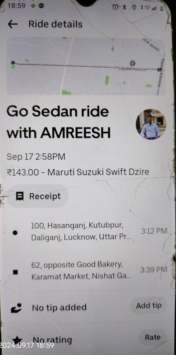 Swadhangii's tweet photo. मैंने आज Uber कैब बुक किया लखनऊ से बाराबंकी जाने के लिए 
रास्ते में चिनहट चौराहे पर मुझे मेरी बहन को रिसीव करना था कॉलेज से,
हमारी राइड शुरू करने के बाद ड्राइवर ने किसी और को रिसीव करने से मना करके राइड कैंसल कर दी । https://t.co/fE4BoeKYC7
