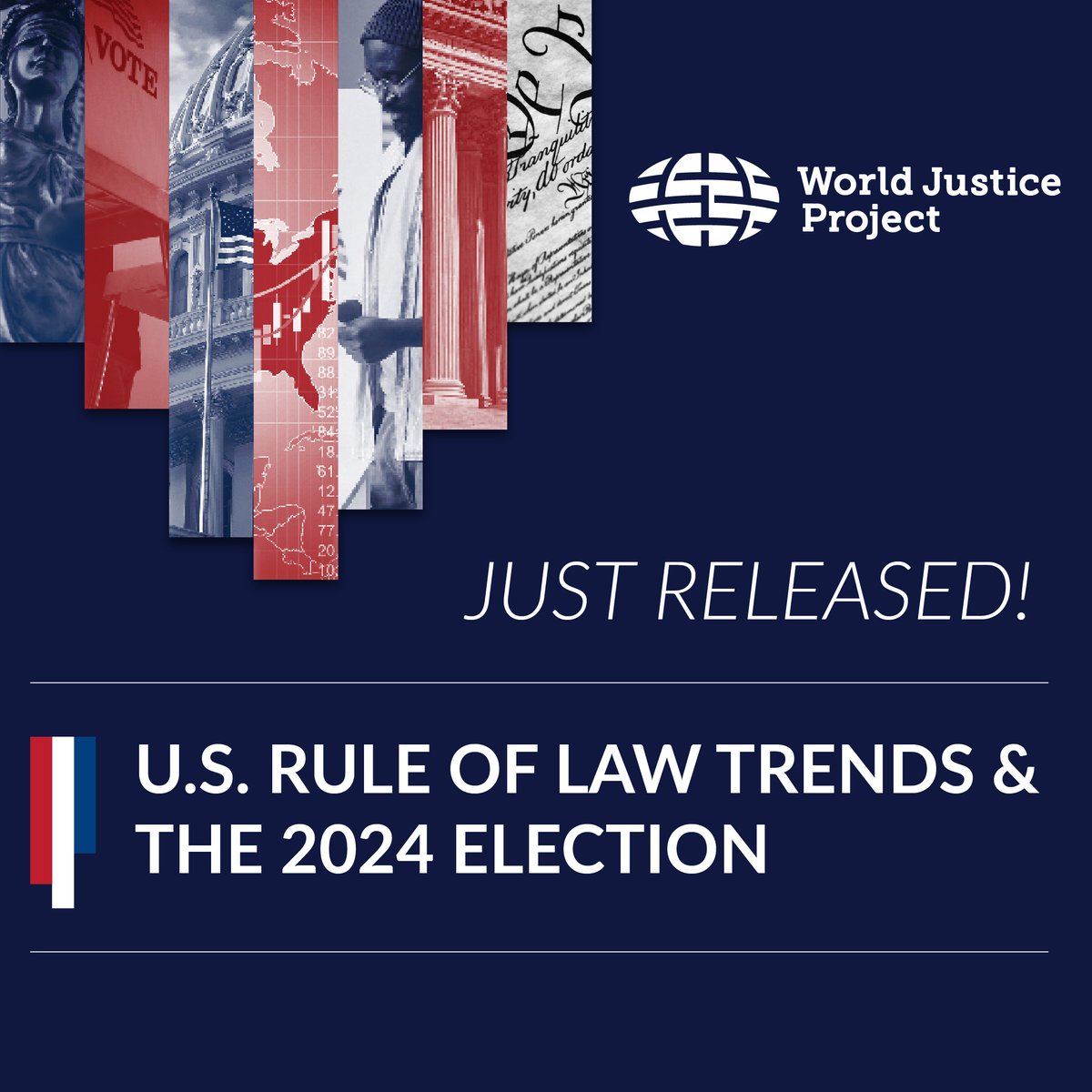 JUST RELEASED: U.S. Rule of Law Trends &amp; The 2024 Election Report. Our data reveals challenges and opportunities for American democracy. 

Read more: worldjusticeproject.org/USruleoflaw

#USruleoflaw  #2024Election