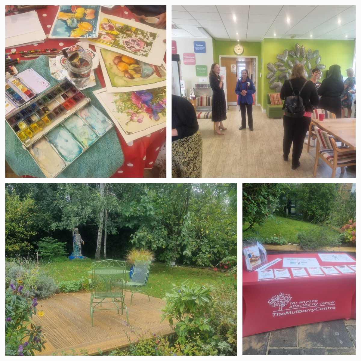 We were delighted to visit the <a href="/MulberryCentre/">The Mulberry Centre</a> today at their open day. Fantastic facilities and free support offered to anyone affecated by Cancer including therapy sessions, workshops, councelling &amp; more. They are located at West Mid Hospital. 
themulberrycentre.co.uk