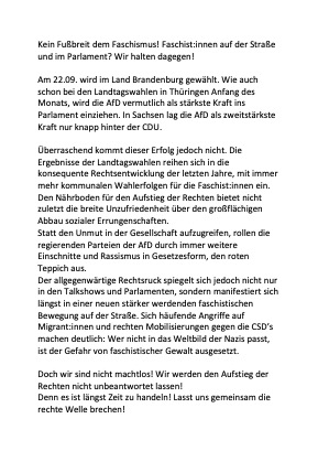 H_B_g_R_Info's tweet photo. Kommt am #hh2209 um 18:30 Uhr zum Hachmannplatz: Kein Fußbreit dem Faschismus! Lasst uns gemeinsam ein Zeichen setzen.
#hbgr #nonazishh #noafd #antifa #oat_040 https://t.co/myL1gkNVm6