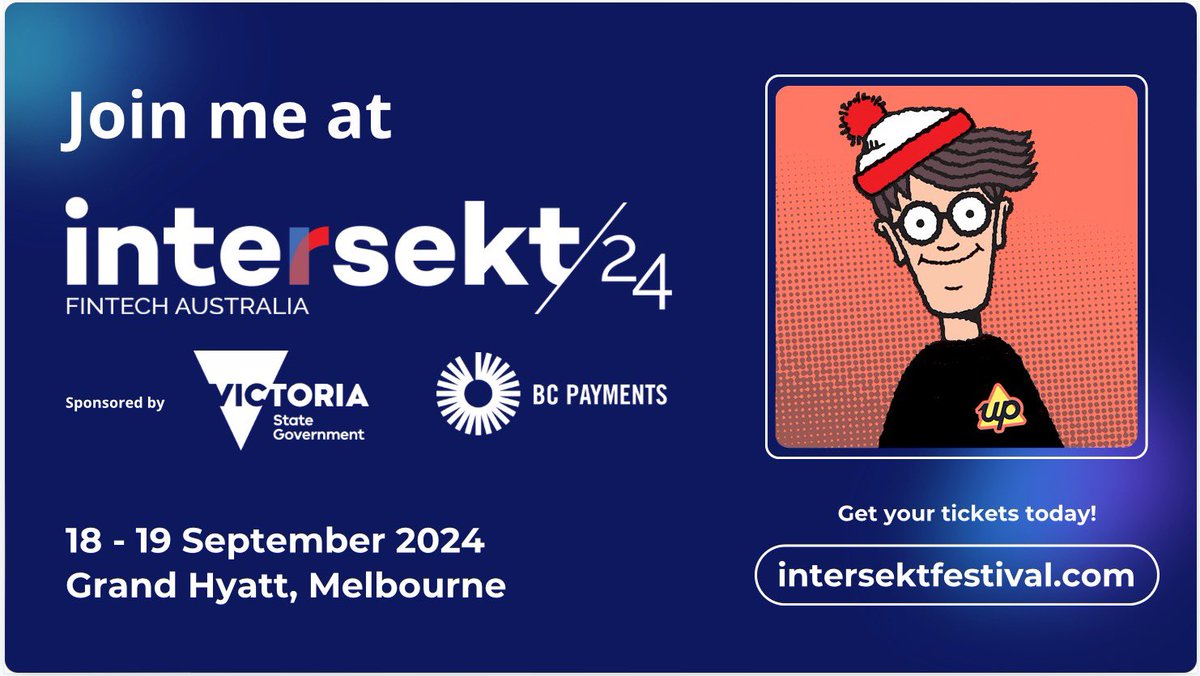 dompym's tweet photo. Come and find Dom at #Intersekt2024 to hear all about Up’s journey to help 1 million Upsiders in 6 years #UpYeah
@up_banking https://t.co/l7H25jsIk7