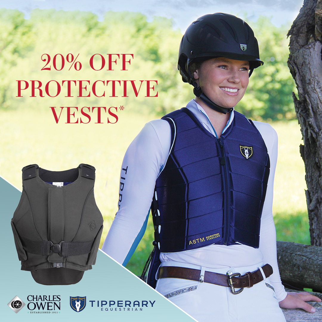 DoverSaddleryUS's tweet photo. Safety Awareness Week is going on now! Save 20% off protective vests.

Shop Now: https://t.co/GN0eVOmUci

Not sure what size you need? Check out our library articles for helpful information about how to choose the right vest for you! https://t.co/7jp95KmPjm https://t.co/D99DqyfqkO