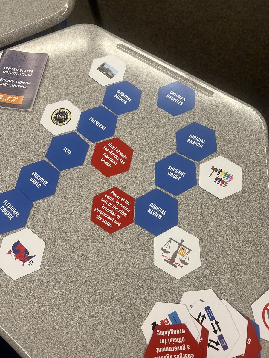💥BOOM
📜Constitution Day with help from <a href="/BRInstitute/">Bill of Rights Institute</a> Pocket Constitutions and <a href="/edugoncards/">EDU-GONS</a> Hexagonal Thinking Cards!   
#ConstitutionDay #sschat #Constitution #edugoncards