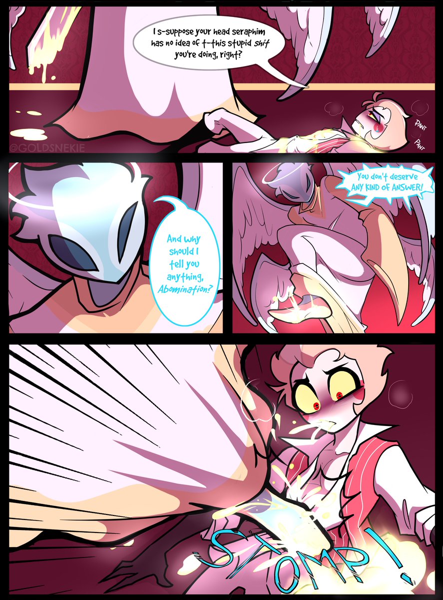 Page 16-17-18 of my Double Edged fancomic! #radioapple #hazbinhotel  
TW:blood and violence
Also shoutout to my wonderful beta <a href="/K1NGKYO/">Kyo ☆ B•L•M</a>, who is helping me immensely with my terrible english mistakes 😂
