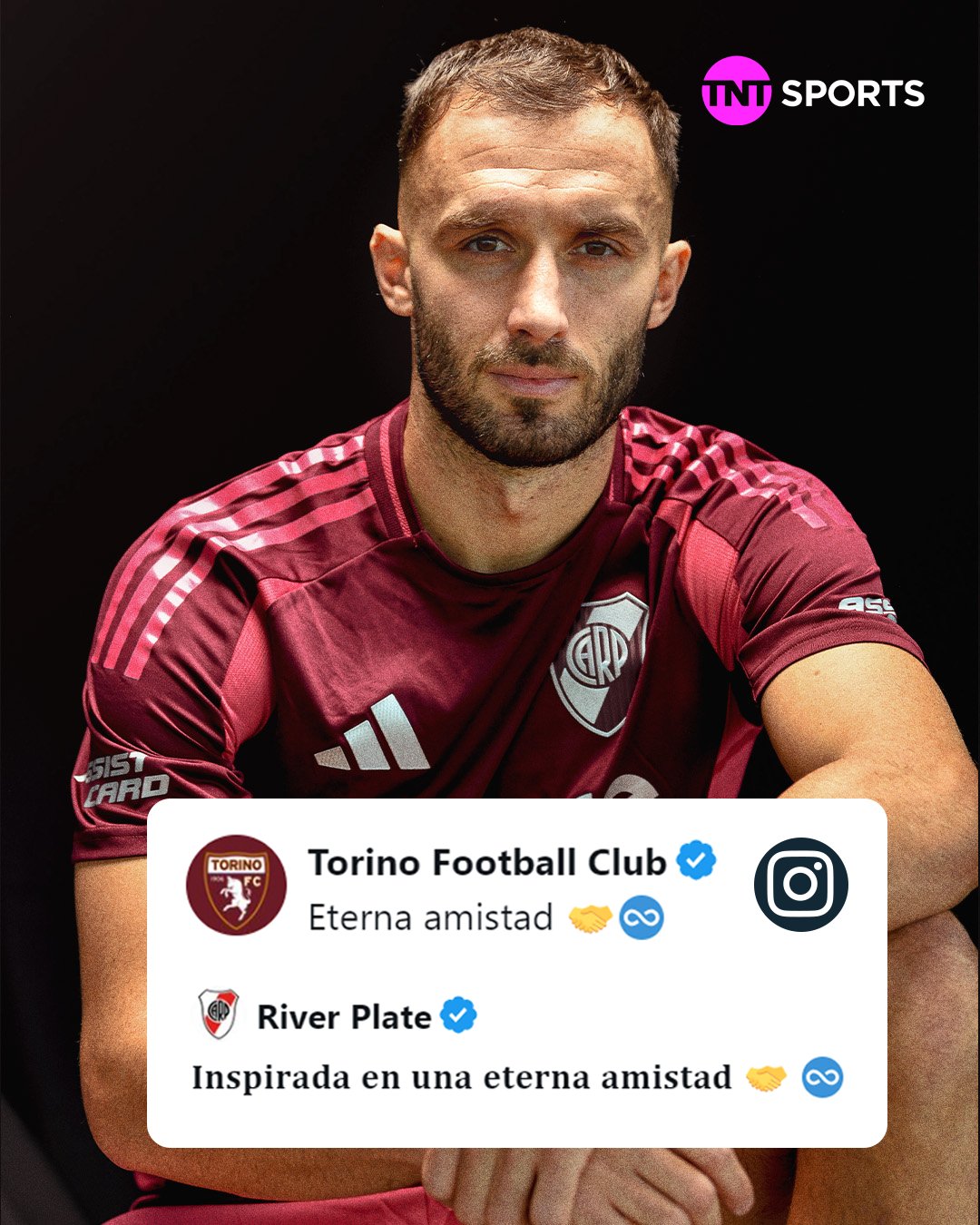 TNT Sports Argentina on X ETERNA AMISTAD River lanzo su nueva camiseta que estrena hoy frente a Colo Colo inspirada en la tragedia aerea que sufrio el Torino en 1949. El Millonario