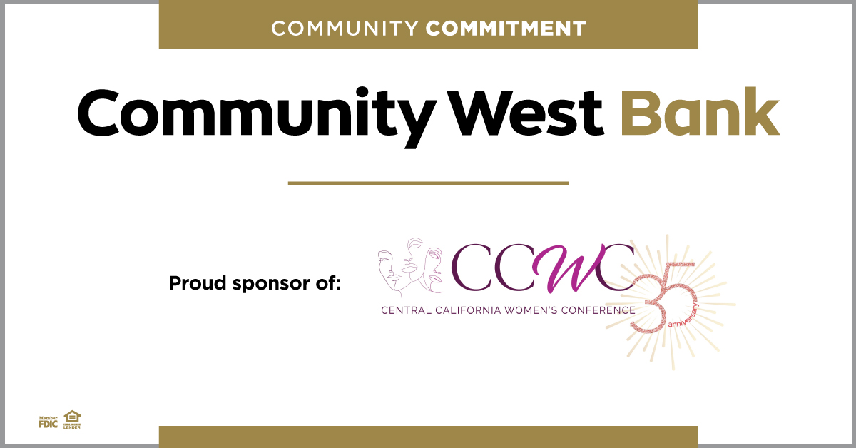 CWB_Bank's tweet photo. Community West Bank is proud to sponsor the 35th Central California Women's Conference, and their mission to empower women in all stages of their lives. https://t.co/fuVDsIThzn