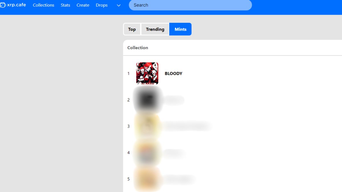 🩸Bloody #NFT collection is Nr.1 on <a href="/xrpcafe/">xrp.cafe ☕</a> in last 24 hours.

🦇30% already minted. 

👑Mint it now: 
xrp.cafe/collection/blo… 

#XRPCommunity #XRPL #XRPLedger #XRPhasNFT #NFts