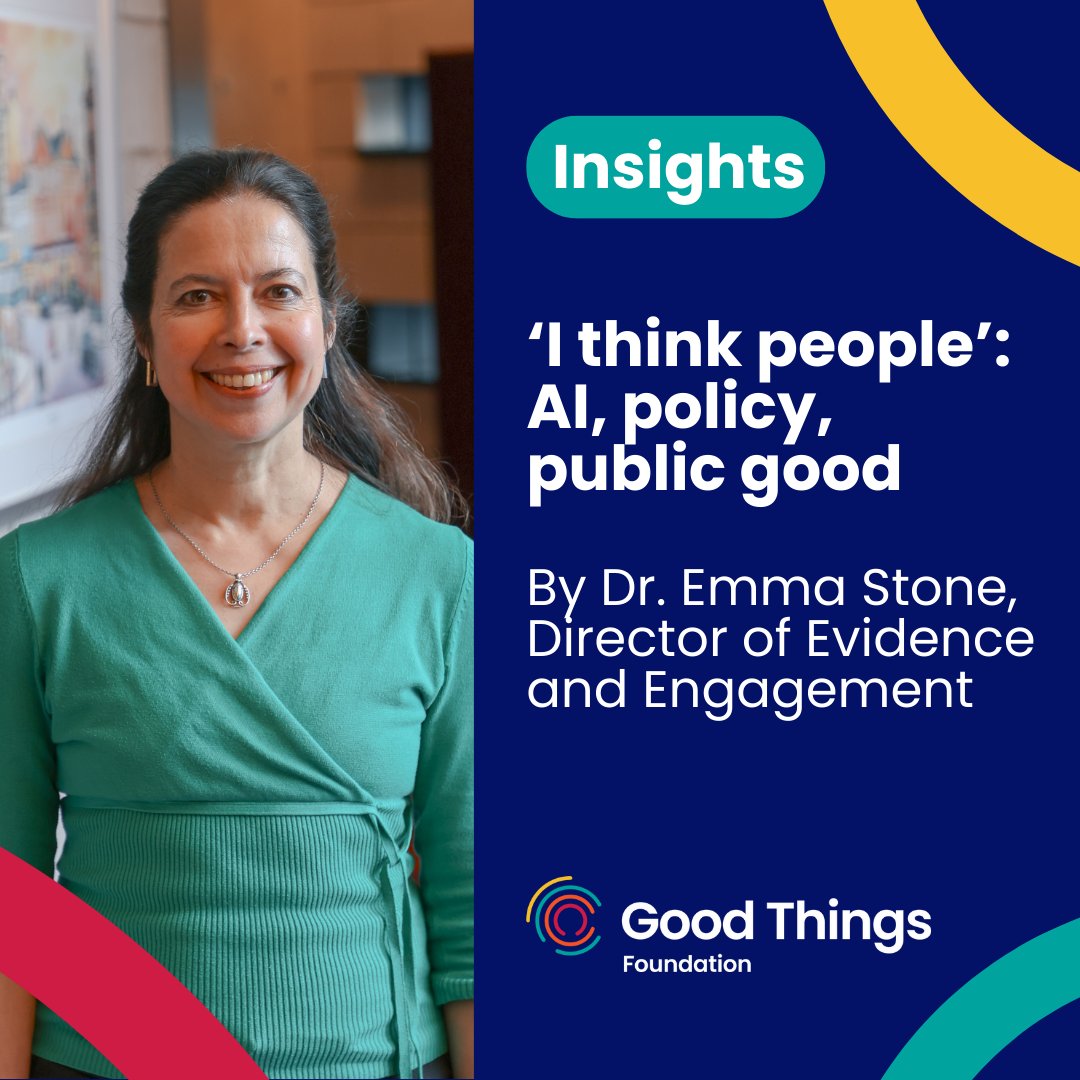 Good Things Foundation (@goodthingsfdn) on Twitter photo "The first thing I think about when it comes to AI is people." - @PeterKyle MP, Secretary of State for DSIT
Director of Evidence and Engagement, <a href="/Emma_Stone2020/">Emma Stone</a>, shares her insights on AI and the digital divide.
Have a read👇
bit.ly/3zubExO "The first thing I think about when it comes to AI is people." - @PeterKyle MP, Secretary of State for DSIT
Director of Evidence and Engagement, <a href="/Emma_Stone2020/">Emma Stone</a>, shares her insights on AI and the digital divide.
Have a read👇
bit.ly/3zubExO
