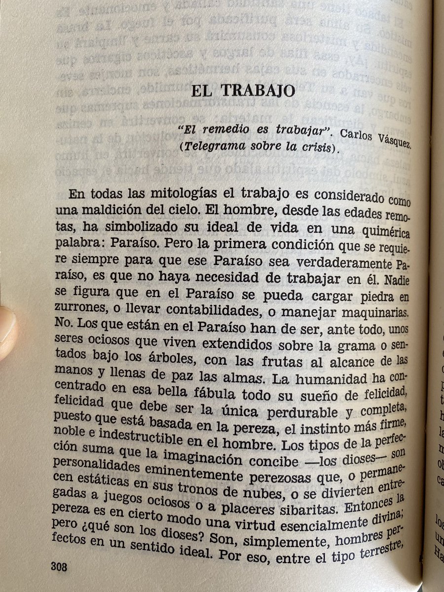 jdlaverde9's tweet photo. Hace un siglo, justo hoy, se murió Luis Tejada Cano, uno de mis autores favoritos. Para celebrarlo les comparto este texto en el que elogia el “delicado placer de no hacer nada” y concluye hermosamente lo siguiente: “En realidad no se debe perder el tiempo trabajando tanto”. https://t.co/Yyrvsivizl