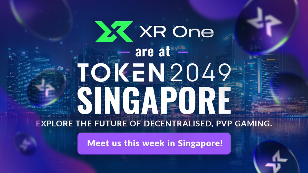 XR One is at Token2049 Singapore! 🌍

The team is in Singapore this week for Token2049, connecting with industry leaders, attending key events, and discussing how XR One is shaping the future of competitive gaming through decentralization and blockchain technology.

Let’s chat