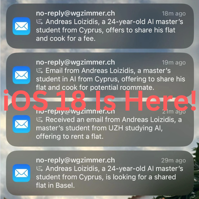 TheBillWidmer's tweet photo. #iOS18 is out, and it's a game-changer.

TLDR; AI will now read and summarize your emails for notifications.

Here's what that means:

Copywriting is even more important. You need to understand how AI summarizes your marketing emails.

How do you think this will impact marketing? https://t.co/H3xl7urByl
