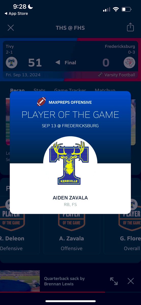d1_aiden08's tweet photo. #TFND 
Had a great time competing with Fredericksburg last week and blessed to receive offensive player of the game

Stats: 101 rushing yards | 30 receiving yards
@CoachEOwens @CoachTreschitta @FBCoachJSmith @CoachPete19 https://t.co/A6u5evzS7Y