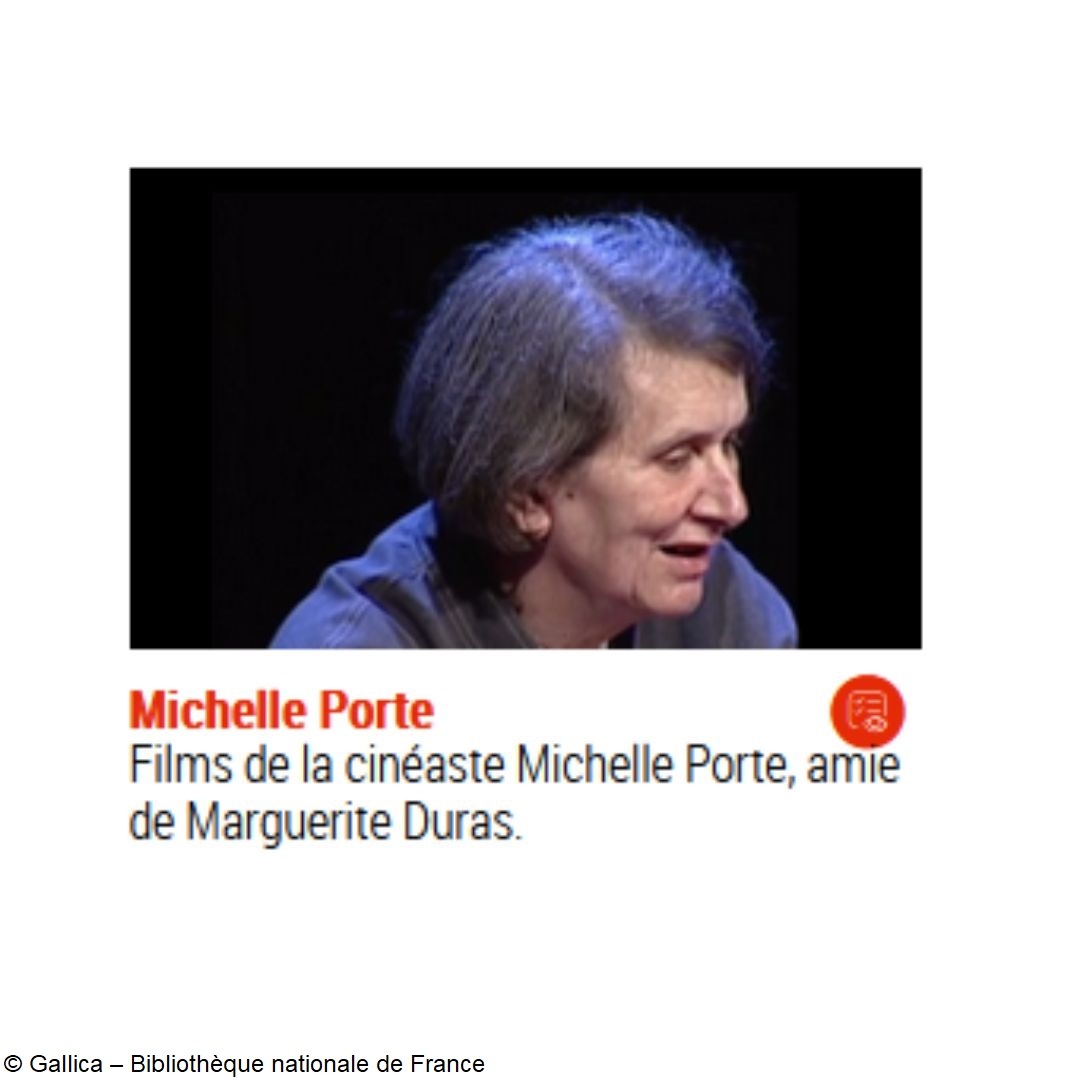 #Adécouvrir 🎬 | Parmi les films proposés par @gallicabnf , retrouvez quelques œuvres de la réalisatrice, documentariste et scénariste Michelle Porte, et une table ronde sur Marguerite Duras dont elle fut l’amie et la collaboratrice.
👉 swll.to/MichellePorteG… 
@labnf