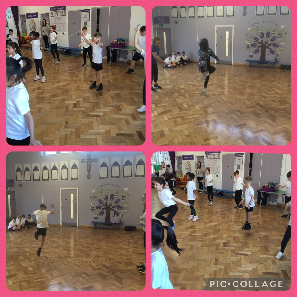 SFCPSY4's tweet photo. Yr 4 learning different skipping techniques with the skipping coach for our up and coming skipping competition. https://t.co/7diM4l6Etq