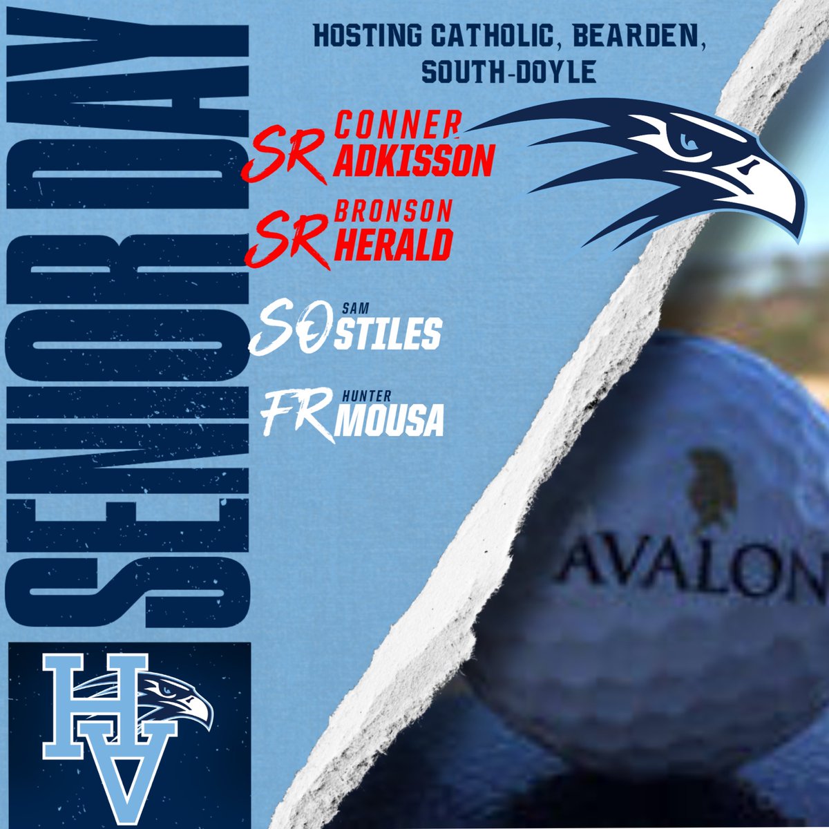 HVAGolf's tweet image. Senior Day Match @Avalon_Golf this afternoon. @HVAAthletics @HVAAC