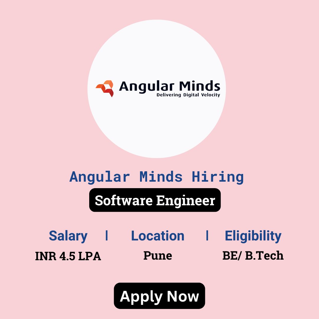 karthikpattadi's tweet image. 🔍 Angular Minds Careers 2024 🔍

Angular Minds is hiring for the position of Software Engineer

🔗 Apply Here: zurl.co/06LS

💬 Join Our WhatsApp Group: zurl.co/HzO9

#AngularMinds #SoftwareEngineer #WebDevelopment #Angular #TechCareers #CareerOpportunities