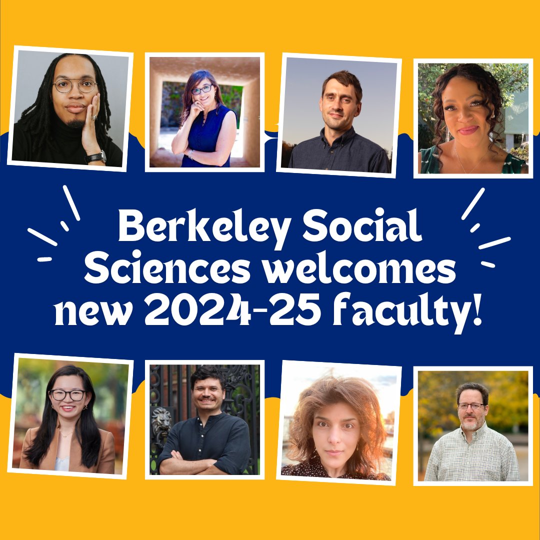 I am delighted to welcome 17 new faculty members to Berkeley Social Sciences this year! Their insights, expertise + dedication to teaching, service and research will enrich our academic community. Learn more about them: bit.ly/48Auikr