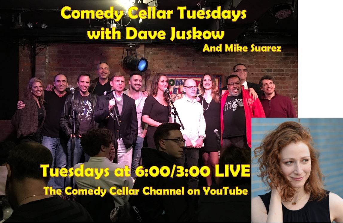 Tonight LIVE on YouTube - comedycellarusa Tuesdays w/ <a href="/davejuskow/">David Juskow</a>. Join me and my co-host all this week @mollieschmollie and of course <a href="/MikeVSuarez/">Michael Suarez</a> and YOU in the chat room.  All tonight LIVE at 6:00/3:00 on the Comedy Cellar Nightly Channel on YouTube: buff.ly/40jXYO1