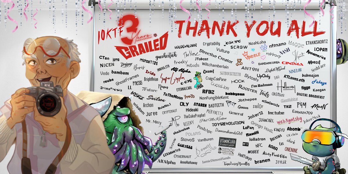 Doing fun stuff &amp; making friends a long the way while we all do our little part to contribute to an idea &amp; a community that is bigger than ourselves. This is how we “MAKE IT”. Here’s to many more years frens! Happy Birthday <a href="/10KTFshop/">Wagmi-san</a>! 💯🫂💖 
WE'VE MADE IT!!!