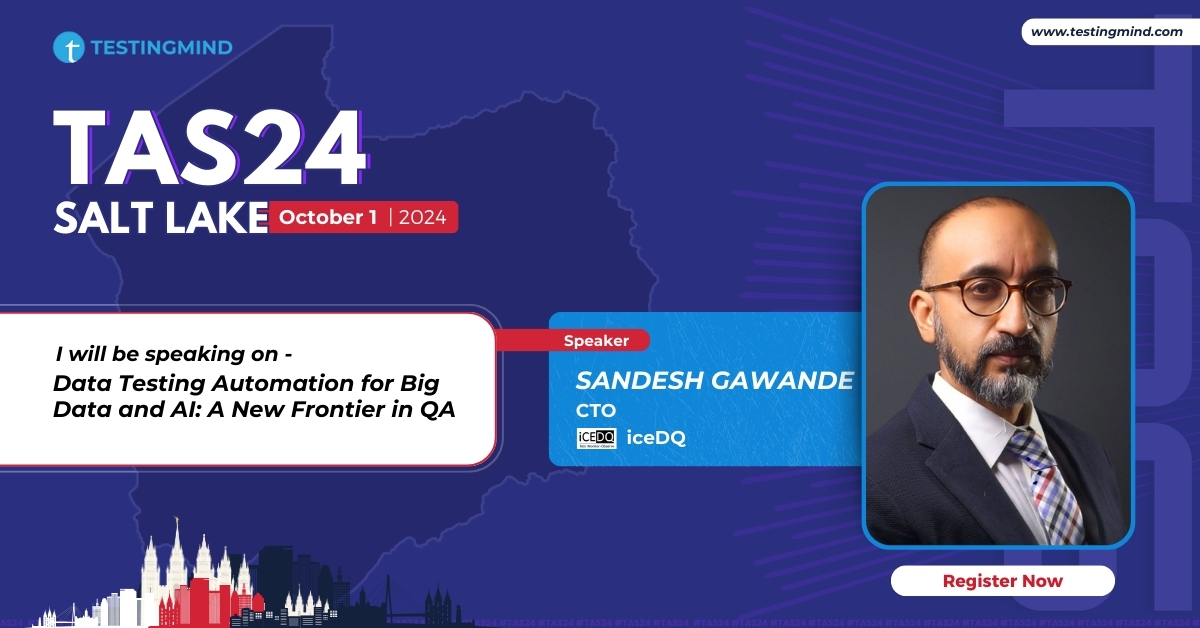 testingmindcon's tweet image. 🌐 Exploring the New Frontier in QA 🌐
We’re excited to confirm that Sandesh Gawande from iceDQ will speak at the Salt Lake Test Automation Summit on October 1, 2024!
🔗 Register Now: testingmind.com/event/tas2024/…
#DataTesting #BigData #AITesting #TestAutomation
