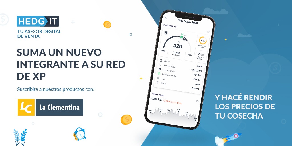 hedgit_'s tweet photo. Gracias a nuestras señales de venta, podés comercializar tus cosechas en el momento indicado.

Suscribite a LC Agro y sé parte de la revolución 💪

#Hedgit #Agro #Agricultura #Inversiones https://t.co/VUDiyXisTR