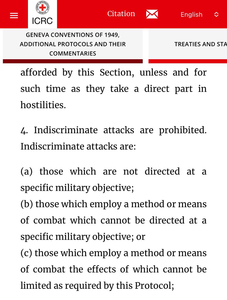 Just so we are clear: Israel causing thousands of pagers to explode across Lebanon — with zero means of even *pretending* to know who was holding the device at that specific moment, or where they were, or possible collateral damage — is, as you’d expect, a serious war crime.