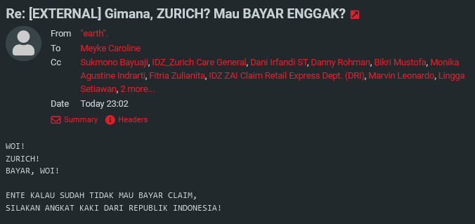 rhx2776's tweet photo. @Zurich "GHOSTING" NASABAH, DAN TIDAK BAYAR CLAIM.
@ojkindonesia @KemenkeuRI @YLKI_ID #ASURANSI #INSURANCE https://t.co/qkpWjYfFT5